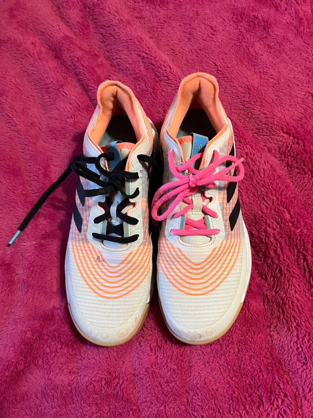 adidas Women’s Athletic Shoes in Peach, Pink & Black